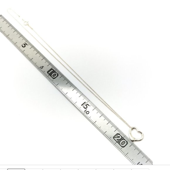 Tiffany and Co. Pendant Necklace Elsa Peretti Open Heart Silver 925 - Picture 6 of 12